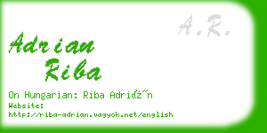 adrian riba business card